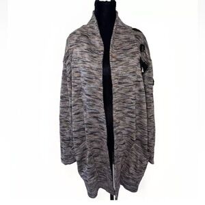 Vintage Peter Lai Cardigan Sweater M Art To Wear Designer Silver Brown Knit Boho